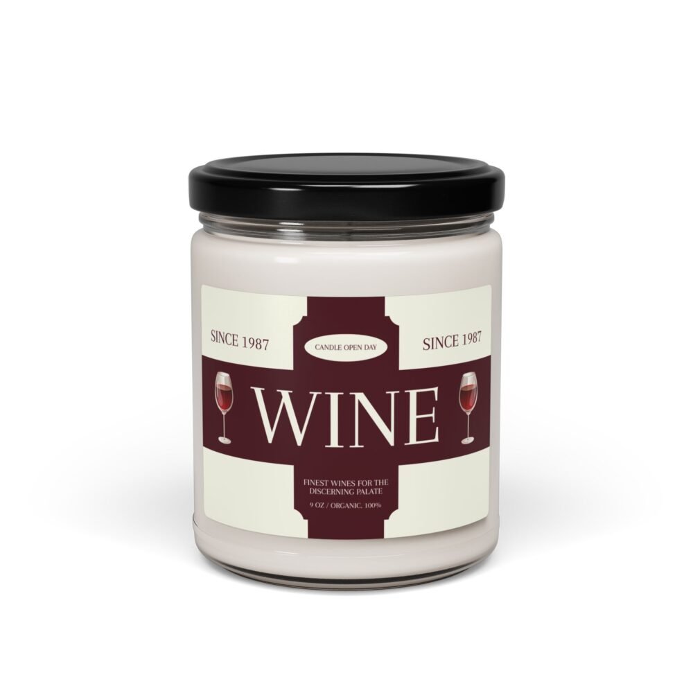 Wine Scented Soy Candle, Relaxation Gift, Home Décor, Birthday Present, Cozy Nights