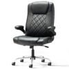 Leather Executive Office Chair With Arm & Rocking Function