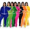 Pure Color Featured Women's Sports Suit