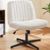 Cross-Legged Chair,No Wheels Armless Swivel Home Office Chair