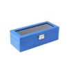 PU Leather 5-Digit Brown Watch Box Storage Jewelry