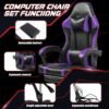 Ergonomic Gaming Chair For Adults, Adjustable Lumbar Backrest Office Chair