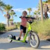 Youth Scooter With Adjustable Handlebar, Front And Rear Dual Brakes & Inflatable Wheels, For Kids 5 Green
