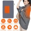 1Pc 53.5x37.8in Electric Heated Throw Full Body Heated Shawl Indoor Outdoor Heated Blanket With 3 Heating Levels 2Hrs Auto Off Machine Washable Waterproof