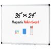 Magnetic Dry Erase Board 36 X 24 Inches White Board For Home Office School,Sliver Reinforced Aluminum Frame