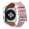 Leather smart watch strap