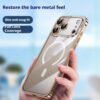 Applicable 17 Metal Frame Phone Case Magnetic Suction Spring Fastener Transparent Eagle Eye Lens Protective Cover