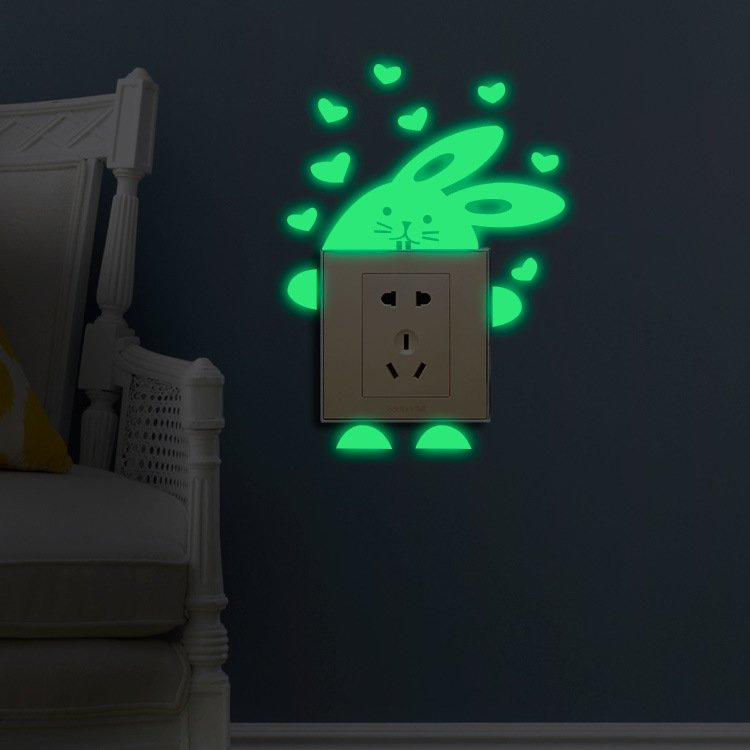 Luminous Wall Stickers Love Rabbit Luminous Wall Stickers