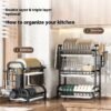 Kitchen Storage Bowl Dish Plate Storage Rack